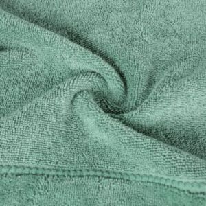 Ręcznik bawełniany z welurową bordiurą MARI 30X50 ciemnozielony