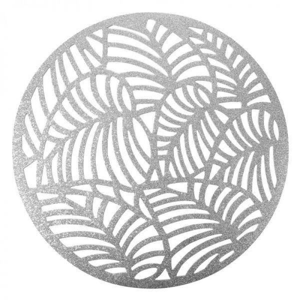 Podkładka dekoracyjna okrągła ELA 38 cm srebrna x6