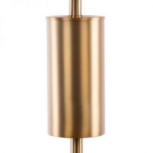 Lampa stojąca z welwetowym abażurem LILI 43X157 ciemnozielona + brązowa