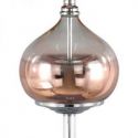 Lampa stojąca z welwetowym abażurem SALVIA2 43X157 szałwiowa + miedziana