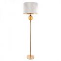 Lampa stojąca z welwetowym abażurem LUNA2 46X165 biała + złota