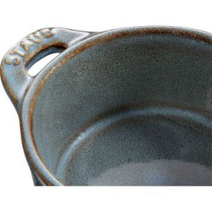 Staub Ceramique 4x Mini kokoty okrągłe 10 cm antyczny turkusowy
