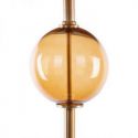 Lampa stojąca z welwetowym abażurem LUNA3 46X165 biała + złota