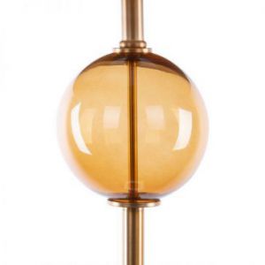Lampa stojąca z welwetowym abażurem VICTORIA2 46X165 czarna + złota
