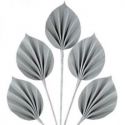 Sztuczny liść dekoracyjny srebrny x6