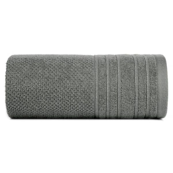 Ręcznik bawełniany frotte z bordiurą GLORY 30X50 stalowy