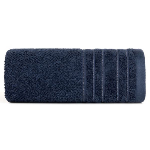 Ręcznik bawełniany frotte z bordiurą GLORY 30X50 granatowy