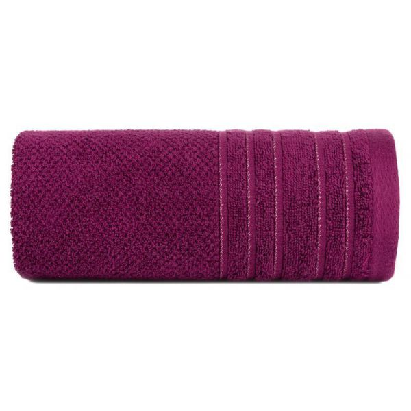 Ręcznik bawełniany frotte z bordiurą GLORY 50X90 amarantowy