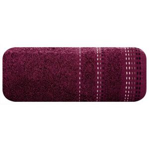 Ręcznik bawełniany z bordiurą POLA 50X90 bakłażanowy