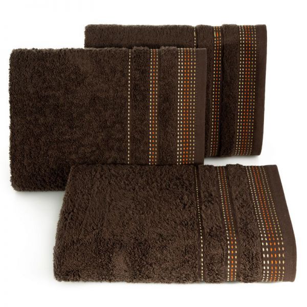 Ręcznik bawełniany z bordiurą POLA 30X50 brązowy
