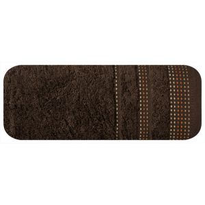 Ręcznik bawełniany z bordiurą POLA 30X50 brązowy