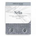AmeliaHome Firana na przelotkach NELIA 140X250 biała + szara