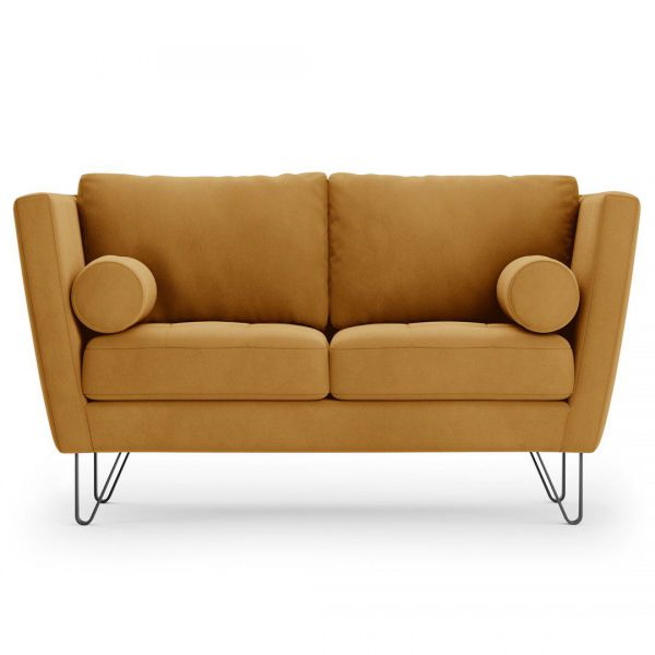 HOMEDE Sofa 2-osobowa DELTIN 81x82x149 musztardowa
