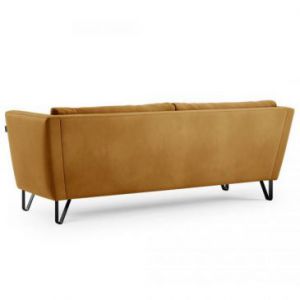 HOMEDE Sofa 3-osobowa DELTIN 81x82x210 musztardowa