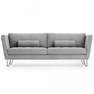 HOMEDE Sofa 3-osobowa DELTIN 81x82x210 szara