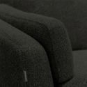 HOMEDE Sofa 2-osobowa na nóżkach MOONTIZA 87x102x201 grafitowa