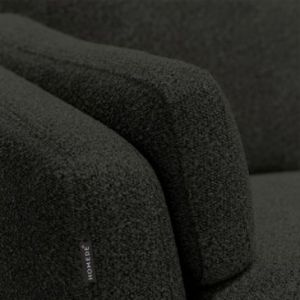 HOMEDE Sofa 2-osobowa na nóżkach MOONTIZA 87x102x201 grafitowa