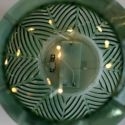 AmeliaHome Lampion Dekoracja LED MURCIA 16X17,5 butelkowa zieleń