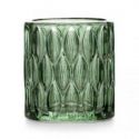 AmeliaHome Świecznik szklany VIGO 9X9,5 butelkowa zieleń