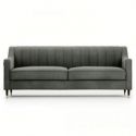 HOMEDE Sofa 2,5-osobowa welwetowa PEPPER 78x80x192 szara