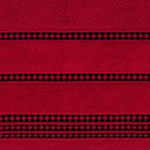 Ręcznik bawełniany z ozdobną bordiurą AMANDA 30X50 czerwony
