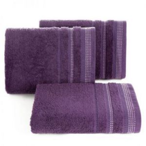 Ręcznik frotte z bordiurą POLA 50X90 fioletowy