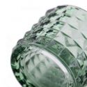AmeliaHome Świecznik szklany MALAGA 7X6,5 butelkowa zieleń