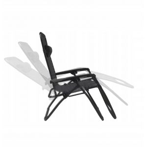 Fotel krzesło leżak ogrodowy rozkładany FARO c. szary