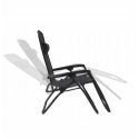 Fotel krzesło leżak ogrodowy rozkładany FARO2 j. szary