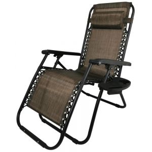 Fotel krzesło leżak ogrodowy rozkładany FARO2 c brąz