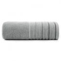 Ręcznik bawełniany z ozdobną bordiurą w pasy RIZA 50X90 stalowy