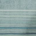 Ręcznik bawełniany z ozdobną bordiurą w pasy RIZA 50X90 niebieski