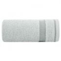 Ręcznik bawełniany z bordiurą w pasy RODOS 70X140 srebrny