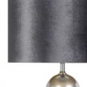Lampa stojąca z welwetowym abażurem KELSI 43X157 srebrna