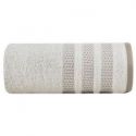 Ręcznik bawełniany z bordiurą w pasy NASTIA 70X140 kremowy