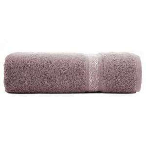 Ręcznik bawełniany z bordiurą w stylu eko ALTEA 70X140 pudrowy