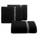 Ręcznik bawełniany z bordiurą w stylu eko ALTEA 100X150 czarny