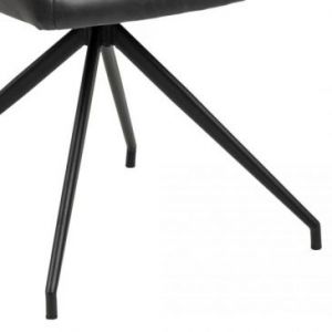 ACTONA Krzesło do jadalni z podłokietnikiem MOYAO czarne