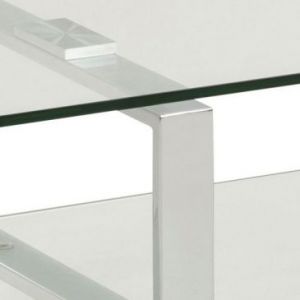 ACTONA Stół pod telewizor szkło + metal RITA 32x120x45 chrom