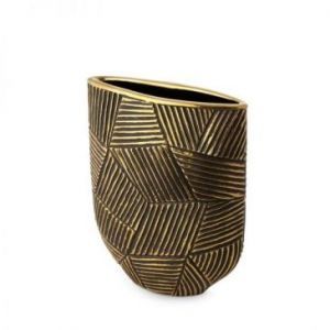 Nowoczesny wazon dekoracyjny ceramiczny EMMI 21X9X28 złoty