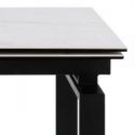 ACTONA Stół prostokątny rozkładany ceramiczny blat MARIA 120-200x85 biały + czarny