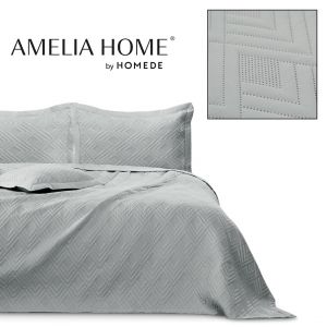 AmeliaHome Narzuta na łóżko pikowana OPHELIA 170x270 stalowa
