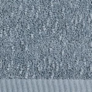 Ręcznik bawełniany z efektem boucle PALERMO I 50X90 niebieski kremowy