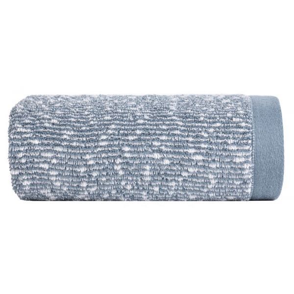 Ręcznik bawełniany z efektem boucle PALERMO 50X90 niebieski kremowy