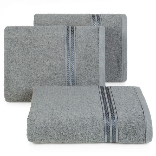 Ręcznik bawełniany frotte LORI 50X90 stalowy