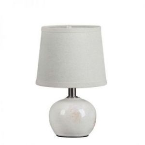 Lampa dekoracyjna stołowa KALA 15X15X22 biała + beżowa