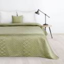 Narzuta na łóżko welwetowa pikowana LUIZ3 220X240 j. zielona