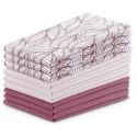 AmeliaHome Zestaw ręczników ścierek kuchennych LETTY 9 sztuk 50X70 różowe