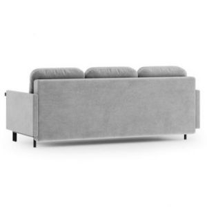 HOMEDE Sofa rozkładana 3-osobowa LAPI 92x97x212 jasnoszara