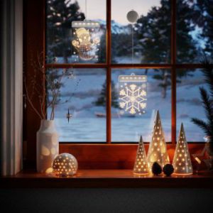 AmeliaHome Ozdoba świąteczna LED Płatek śniegu